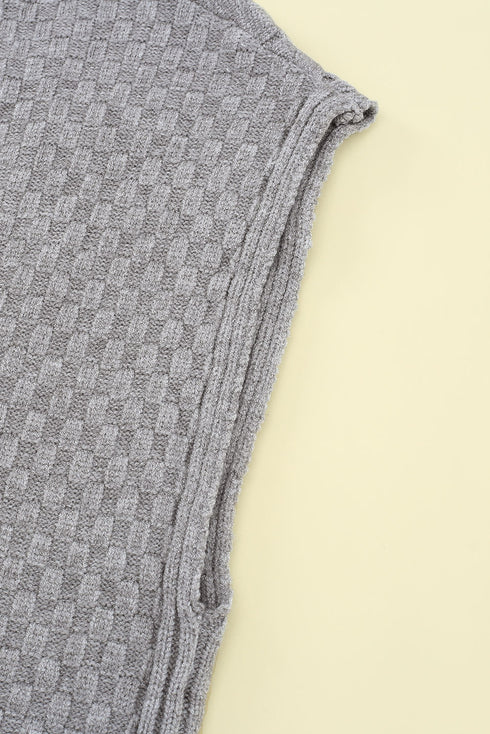 V-Neck Twist Knitted Vest Sweater